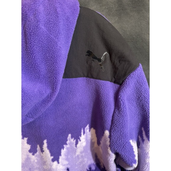 Puma Palace Palaska Fleece 1/4 Zip Jacket Purple Size SMALL - Picture 8 of 13